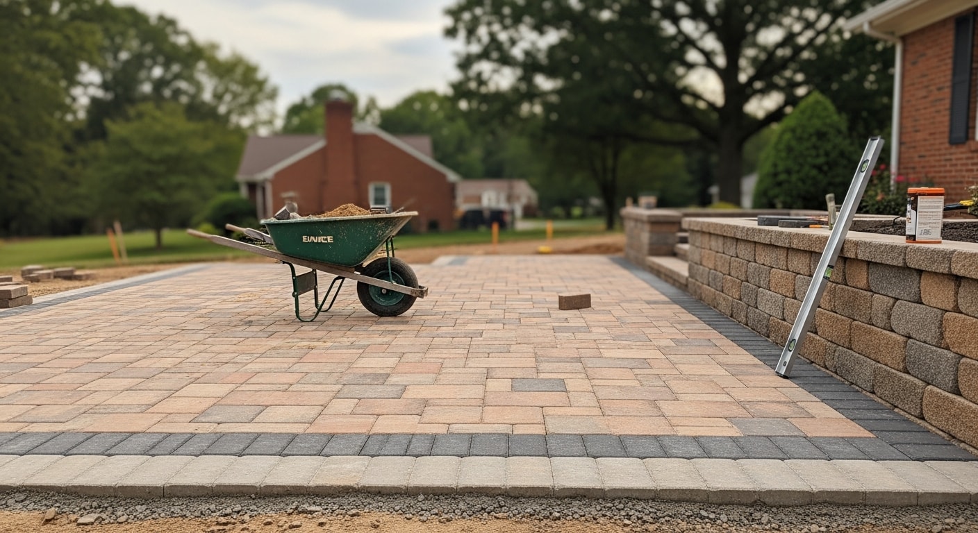 Paver patio and hardscape installation in Worcester County